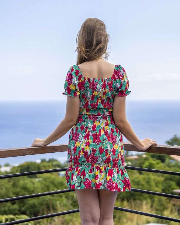 ROBE SMOCK FLEURIE